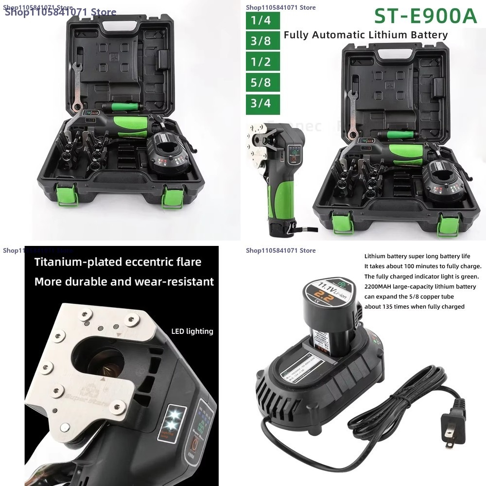 Tools Youtube - เครื่องมือขยายท่อไฟฟ้าสำหรับเครื่องปรับอากาศ รุ่น ST-E900A แบตเตอรี่ลิเธียม ชุดขยายท่อ HVAC