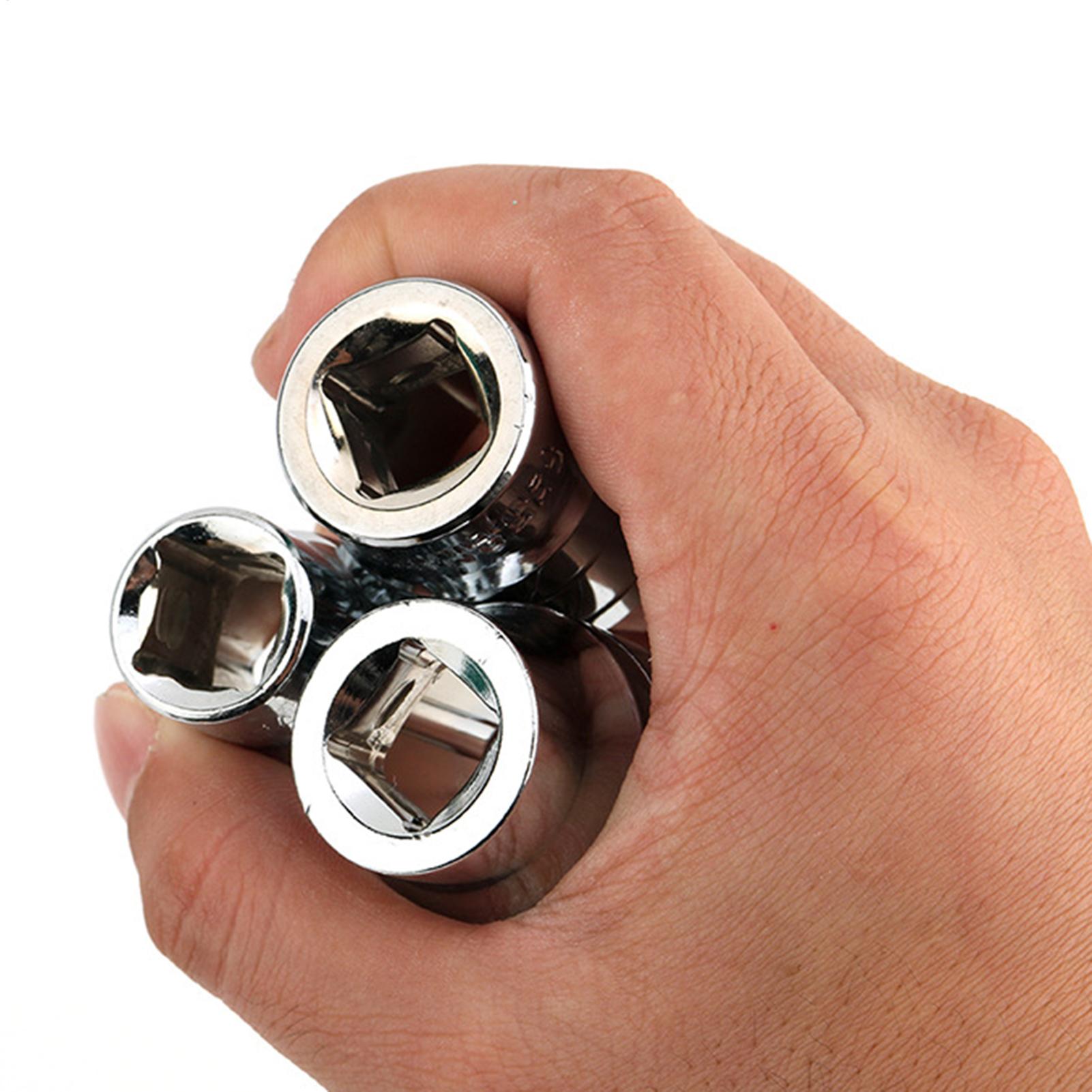 Socket Wrench - ชุดประแจบล็อกอเนกประสงค์แบบพกพา ชุดเครื่องมือซ่อมแซมรถยนต์ สำหรับรถยนต์ รถจักรยานยนต์ จักรยาน
