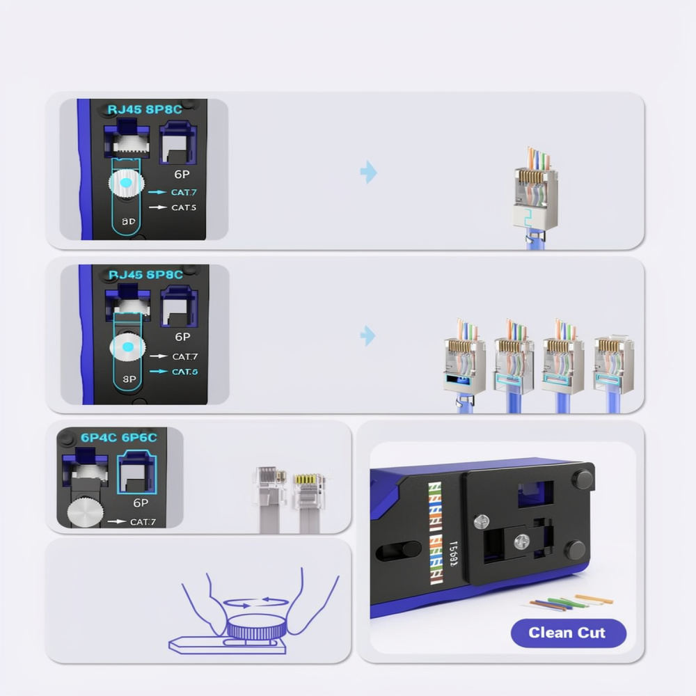 ชุดเครื่องมือย้ำสายอีเธอร์เน็ต - Tool Set บทวิจารณ์และราคา